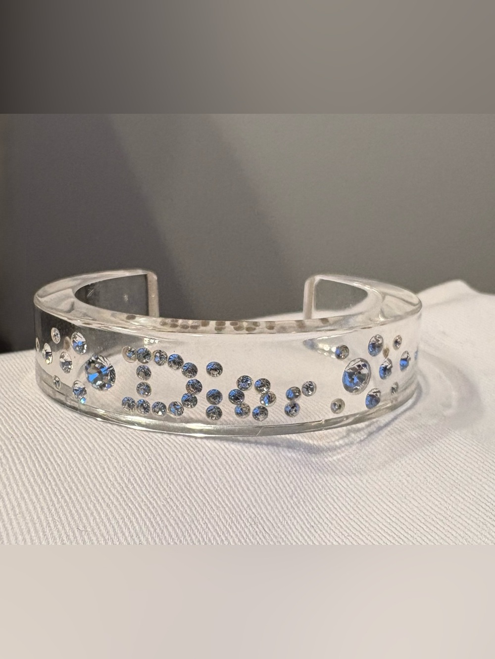Christian Dior Crystal and Resin Cuff Bracelet - New - Film Price Please